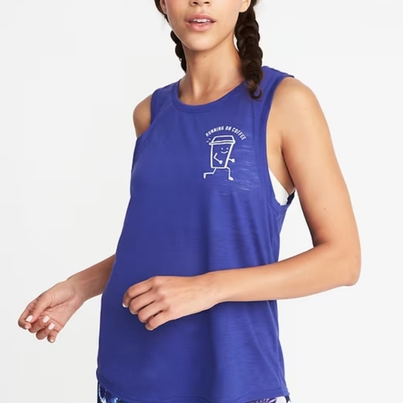 Old Navy running on coffee top size M - Picture 1 of 7